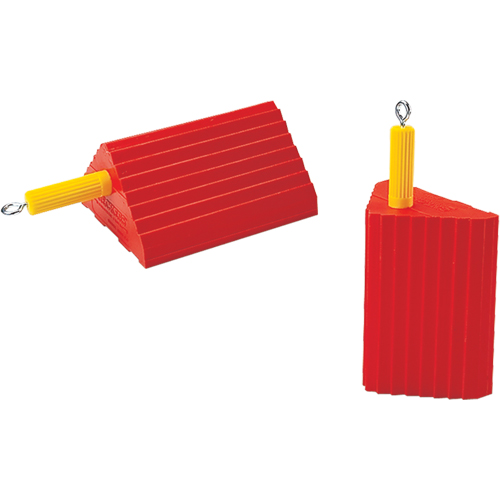 Cales-roue pour usage g&eacute;n&eacute;ral, Polyur&eacute;thane, Orange, 10" la x 8-1/2" p x 5" h Chandler Sales