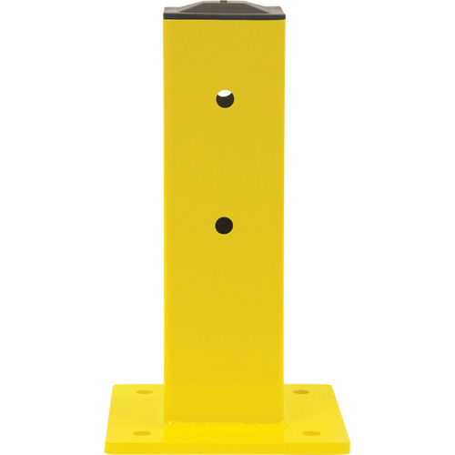 Poteau pour barri&egrave;re de s&eacute;curit&eacute;, Acier, 5" lo x 17" h, Jaune s&eacute;curit&eacute; OSHA Chandler Sales