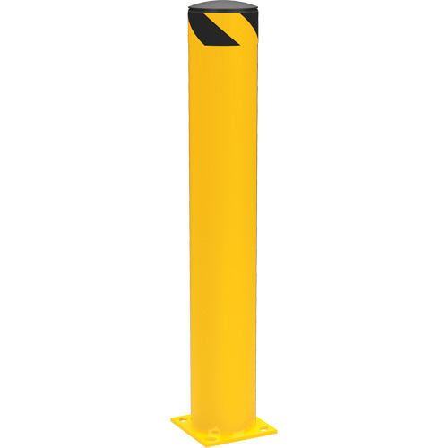 Safety Pipe Bollard, Steel, 42" H x 6-5/8" W, Yellow Chandler Sales