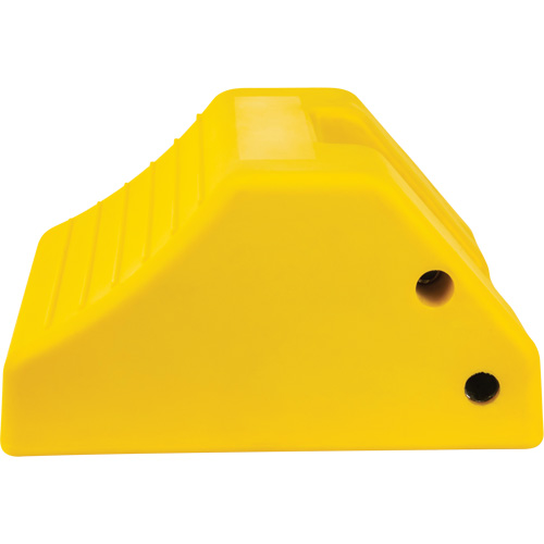 Heavy-Duty Wheel Chocks, Urethane, Yellow, 15-1/2" W x 17-7/10" D x 10" H Chandler Sales