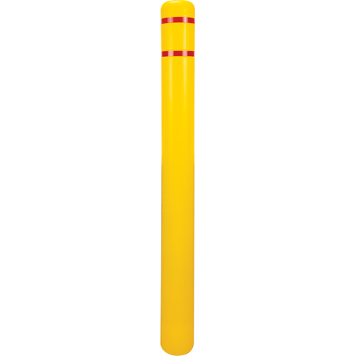 Polyethylene Bollard Cover, 4-1/2" Dia. x 52" L, Red/Yellow Chandler Sales