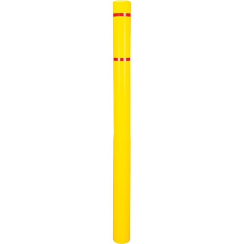 Polyethylene Bollard Cover, 4-1/2" Dia. x 64" L, Red/Yellow Chandler Sales