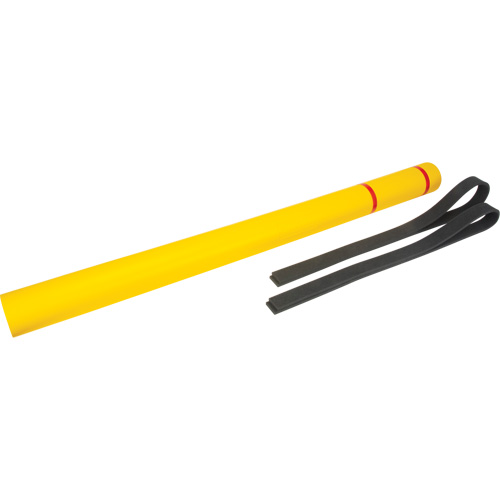 Polyethylene Bollard Cover, 4-1/2" Dia. x 64" L, Red/Yellow Chandler Sales