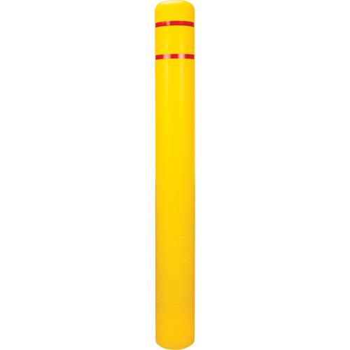 Polyethylene Bollard Cover, 6-5/8" Dia. x 60" L, Red/Yellow Chandler Sales