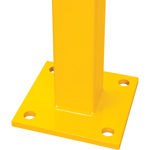 In-Line Post for Light-Duty Guard Rails, Steel, 42" H, Safety Yellow Chandler Sales
