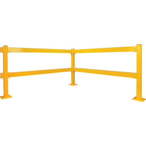 Lift-Out Guard Rail, Steel, 3' L x 4" H, Safety Yellow Chandler Sales