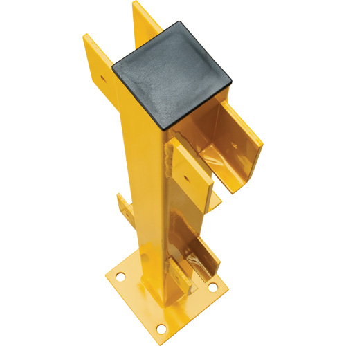In-Line Post for Light-Duty Guard Rails, Steel, 42" H, Safety Yellow Chandler Sales