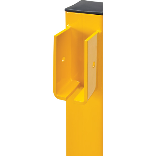 In-Line Post for Light-Duty Guard Rails, Steel, 42" H, Safety Yellow Chandler Sales