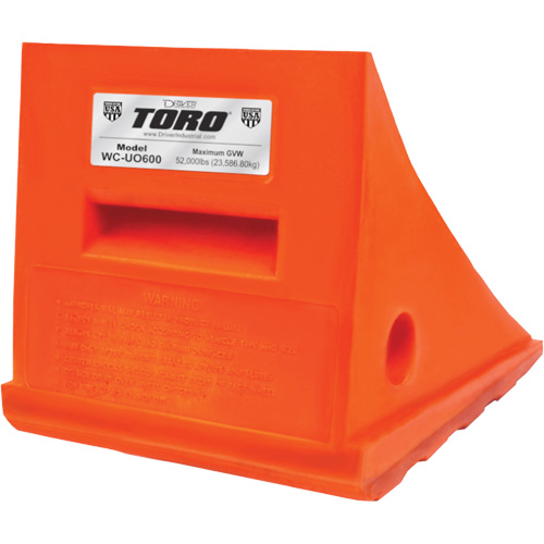 Cale-roue polyvalente de 25 tonnes, Ur&eacute;thane, Orange Chandler Sales