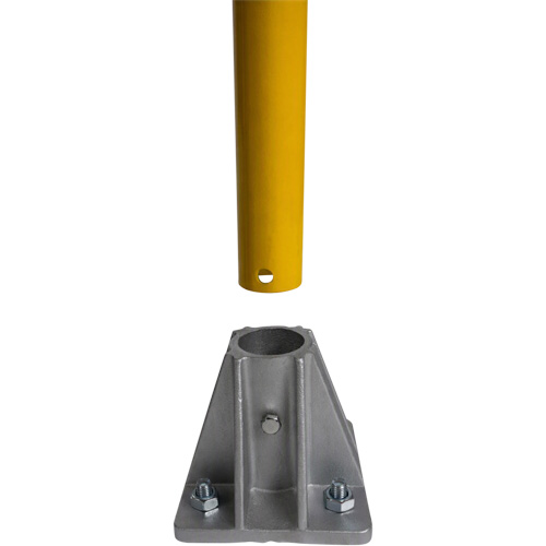 Safety Gate Railing, Steel, 72" L x 42" H, Yellow Chandler Sales