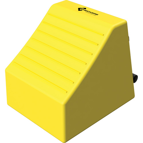 Checkers Safety Heavy-Duty Ultra Class Mining Wheel Chock, HDPE, Yellow, 14-1/2" W x 17-1/2" D x 16" H Chandler Sales