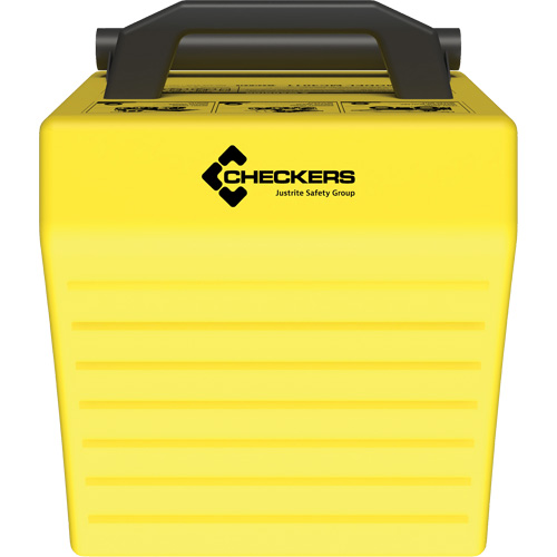 Checkers Safety Heavy-Duty Ultra Class Mining Wheel Chock, HDPE, Yellow, 14-1/2" W x 17-1/2" D x 16" H Chandler Sales