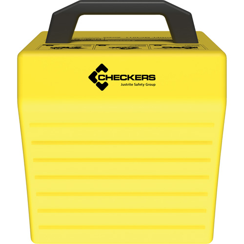 Checkers Safety Heavy-Duty Ultra Class Mining Wheel Chock without Bracket, HDPE, Yellow, 14-1/2" W x 17-1/2" D x 16" H Chandler Sales