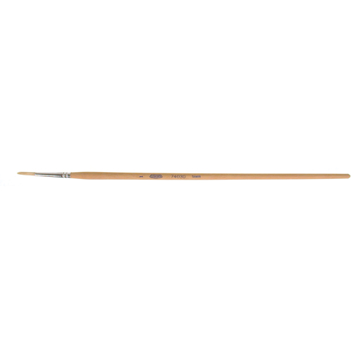 Pinceau de forme ronde en soies blanches pures pour marquage, Largeur de la brosse de 9/64", Soie blanche, Manche &agrave; Bois Chandler Sales