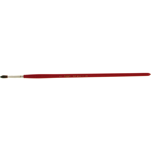 Pinceau de forme ronde pour marquage, Largeur de la brosse de 3/16", Soie de chameau, Manche &agrave; Bois Chandler Sales