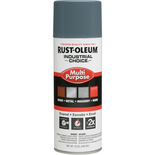 Peinture en a&eacute;rosol &agrave; usages multiples syst&egrave;me 1600 Industrial Choice, Gris machine, Brillant, 12 oz, Canette a&eacute;rosol Chandler Sales