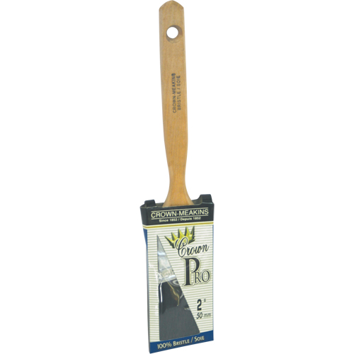 Crown Pro Straight Paint Brush, Bristle, Wood Handle, 2" Width Chandler Sales