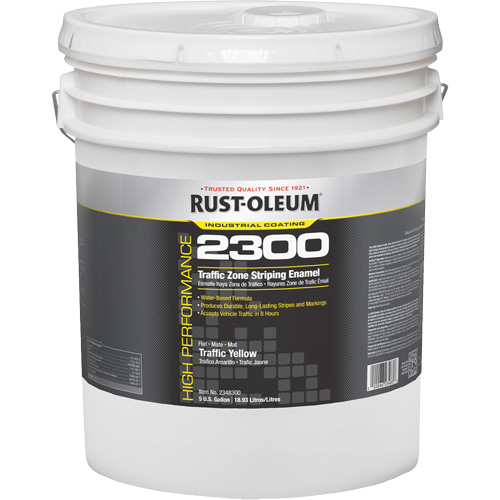 2300 System Traffic Zone Striping Paint, Yellow, 5 gal., Gallon Chandler Sales
