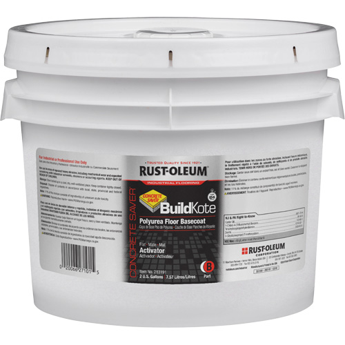 Concrete Saver&reg; BuildKote Polyurea Floor Coating Primer Part B, 2 Gal., Pail, Clear/Tint Base Chandler Sales
