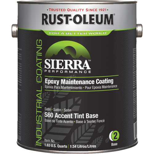 Sierra Performance S60 Water-Based Epoxy Maintenance Coating Accent Base, Gallon, Tint Base Chandler Sales