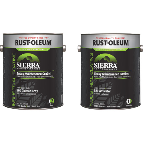 Trousse de rev&ecirc;tement dentretien &eacute;poxydique &agrave; base deau Sierra S60, Gallon, Gris Chandler Sales