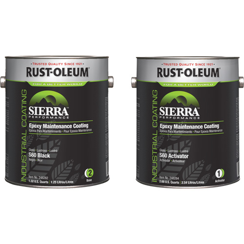 Trousse de rev&ecirc;tement dentretien &eacute;poxydique &agrave; base deau Sierra S60, Gallon, Noir Chandler Sales