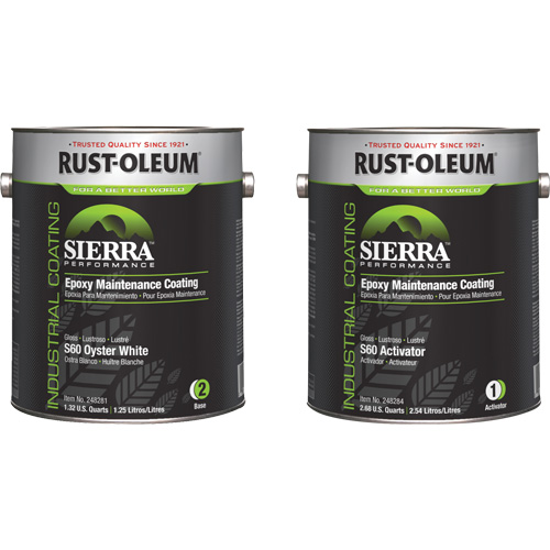 Trousse de rev&ecirc;tement dentretien &eacute;poxydique &agrave; base deau Sierra S60, Gallon, Blanc Chandler Sales