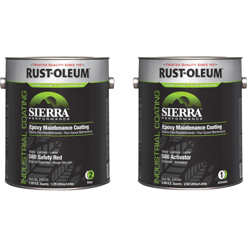 Trousse de rev&ecirc;tement dentretien &eacute;poxydique &agrave; base deau Sierra S60, Gallon, Rouge Chandler Sales