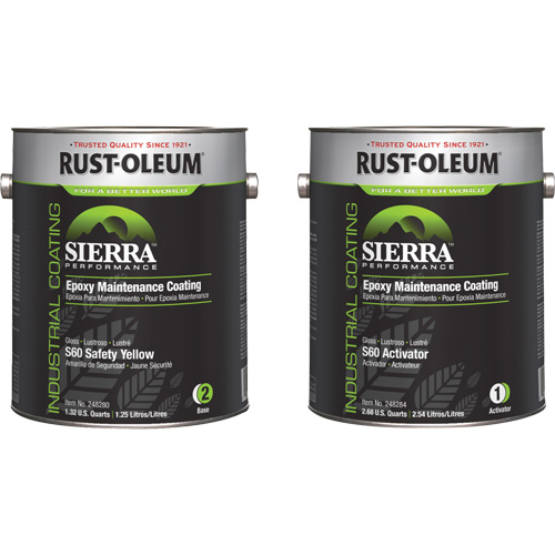 Trousse de rev&ecirc;tement dentretien &eacute;poxydique &agrave; base deau Sierra S60, Gallon, Jaune Chandler Sales