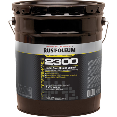 High-Performance 2300 System Traffic Zone Striping Paint, Yellow, 5 gal., Pail Chandler Sales