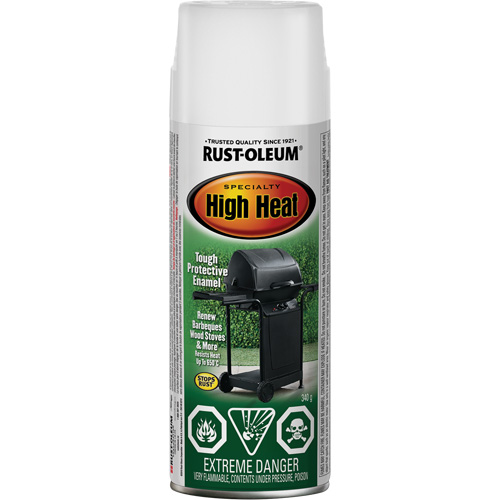 Specialty High Heat Enamel Spray Paint, Aerosol Can, White Chandler Sales