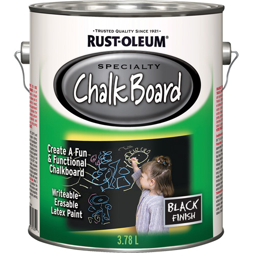 Specialty Chalk Board Paint, 3.78 L, Gallon, Black Chandler Sales