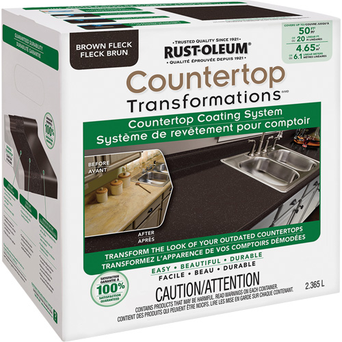 Countertop Transformations&reg; Fleck Countertop Coating System, 2.37 L, Kit, Brown Fleck Chandler Sales