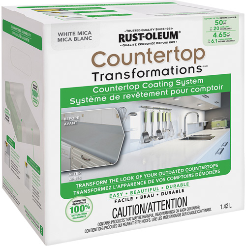 Countertop Transformations&reg; Mica Countertop Coating System, 1.42 L, Kit, White Mica Chandler Sales