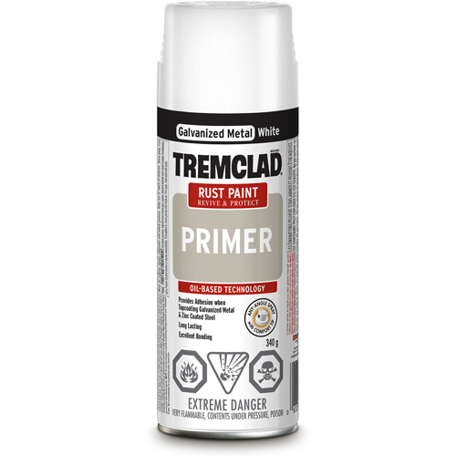 Tremclad&reg; Rust Primer Spray, Galvanized White, Very Flat, Aerosol Can Chandler Sales