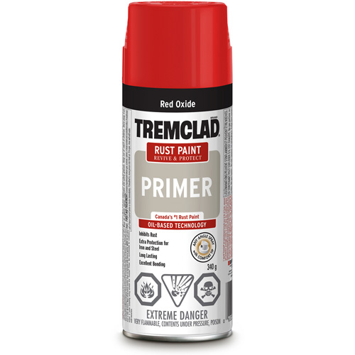 Tremclad&reg; Rust Primer Spray, Red Oxide, Very Flat, Aerosol Can Chandler Sales