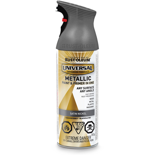 Universal&reg; Spray Paint, Satin Nickel, Satin, Aerosol Can Chandler Sales