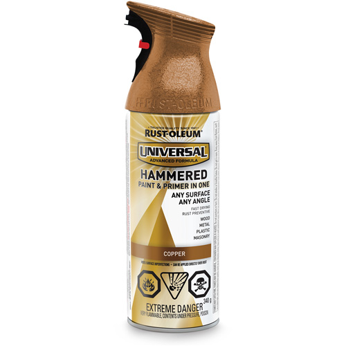 Universal&reg; Paint & Primer In One Spray Paint, Copper, Hammered, Aerosol Can Chandler Sales