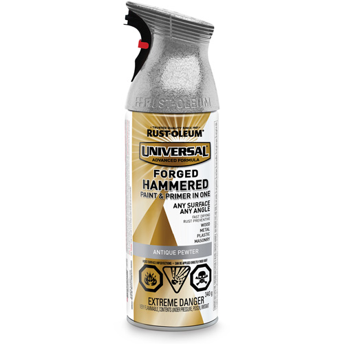 Universal&reg; Paint & Primer In One, Antique Pewter, Hammered, Aerosol Can Chandler Sales