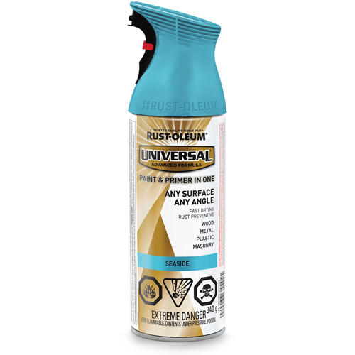 Universal&reg; Enamel Paint & Primer In One, Seaside Blue, Satin, Aerosol Can Chandler Sales