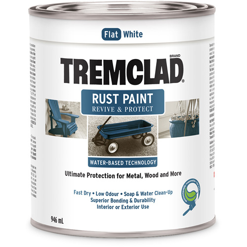 Tremclad&reg; Water-Based Rust Paint, 946 ml, Can, White Chandler Sales