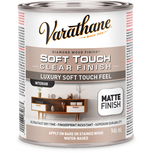 Rev&ecirc;tement &agrave; fini diamant pour bois Varathane, 946 ml, Transparent, Mat Chandler Sales