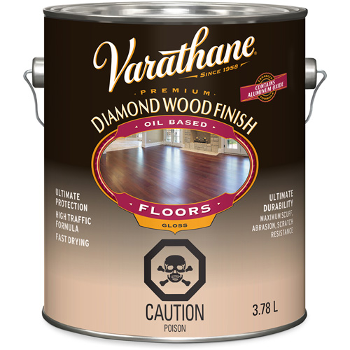 Varathane&reg; Diamond Wood Finish Floors Coating, 3.78 L, Clear, Gloss Chandler Sales