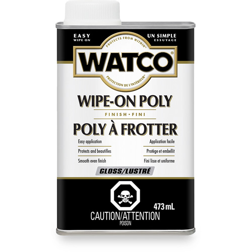 Teinture &agrave; essuyage en poly Watco, 473 ml, Transparent, Brillant Chandler Sales