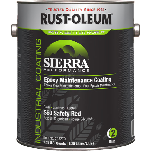 Sierra Performance S60 Maintenance Coating Base Component, 1 gal., Water-Based, Gloss, Red Chandler Sales
