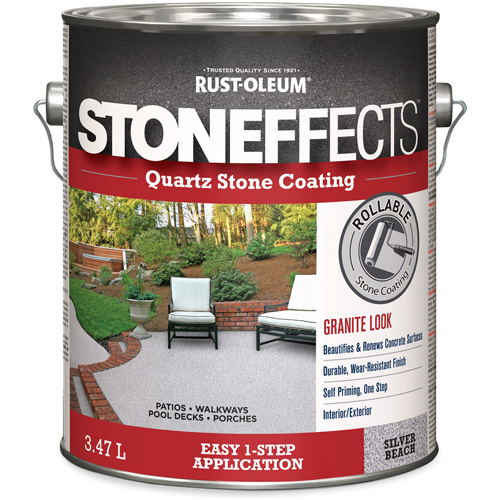 Rev&ecirc;tement &agrave; base de pierre de quartz Stoneffects, 3,78 L, &agrave; l'eau, Textur&eacute;, Gris Chandler Sales