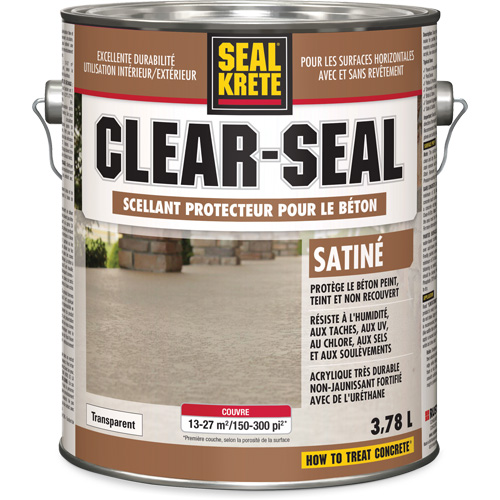 Produit d&eacute;tanch&eacute;it&eacute; protecteur Seal-Krete, 3,78 L, &agrave; l'ur&eacute;thane, Satin, Transparent Chandler Sales