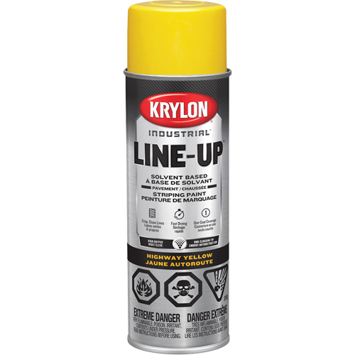 Peinture de marquage professionnelle &agrave; base de solvant, Jaune, 18 oz, Canette a&eacute;rosol Chandler Sales