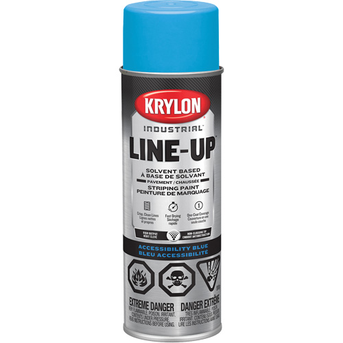 Peinture en a&eacute;rosol industrielle &agrave; base de solvant pour le marquage de la chauss&eacute;e LINE-UP, Bleu, 18 oz, Canette a&eacute;rosol Chandler Sales