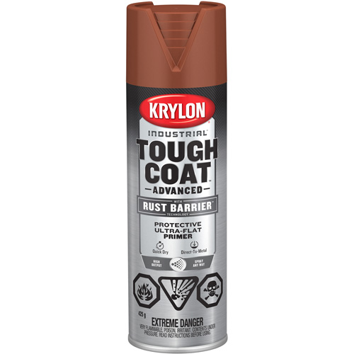 Peinture Tough Coat avec technologie Rust Barrier, Appr&ecirc;t oxyde rouge, Ultra-mat, 425 g, Canette a&eacute;rosol Chandler Sales